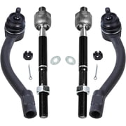Detroit Axle - 4pc Front Tie Rods for 2014-2019 Kia Soul 2015-2019 Soul EV, Inner Outer Tie Rod End Links 2016 2017 2018 Replacement