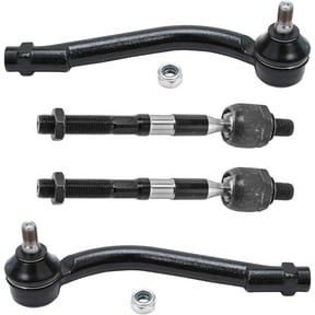 Detroit Axle - 4pc Front Tie Rods for Hyundai 2007-2012 Santa Fe, Kia 2011-2013 Sorento, Inner and Outer Tie Rod End Links Replacement