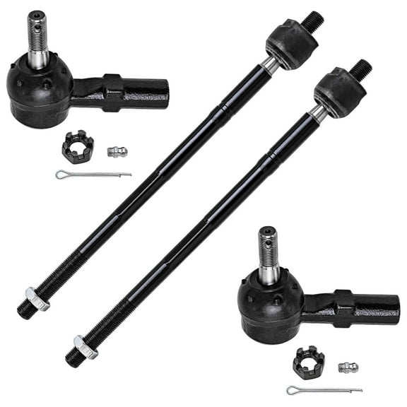 Detroit Axle - 4pc Front Tie Rods for Toyota Camry Avalon Sienna Solara Lexus ES300 Outer and Inner Tie Rod Ends 1999 2000 2001 Replacement