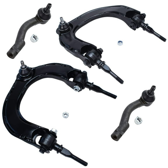 Detroit Axle - 4pc Front Upper Control Arm and Outer Tie Rod Kit Replacement for 1999-2005 Hyundai Sonata [2001-06 Kia Optima 5th Vin Digit D] [2004-06 Kia Amanti]