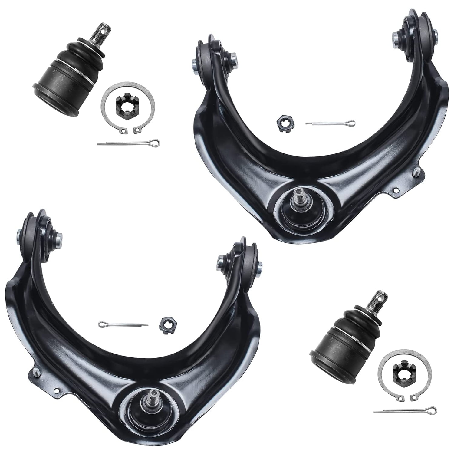 Detroit Axle 4pc Front Upper Control Arms Lower Ball Joints