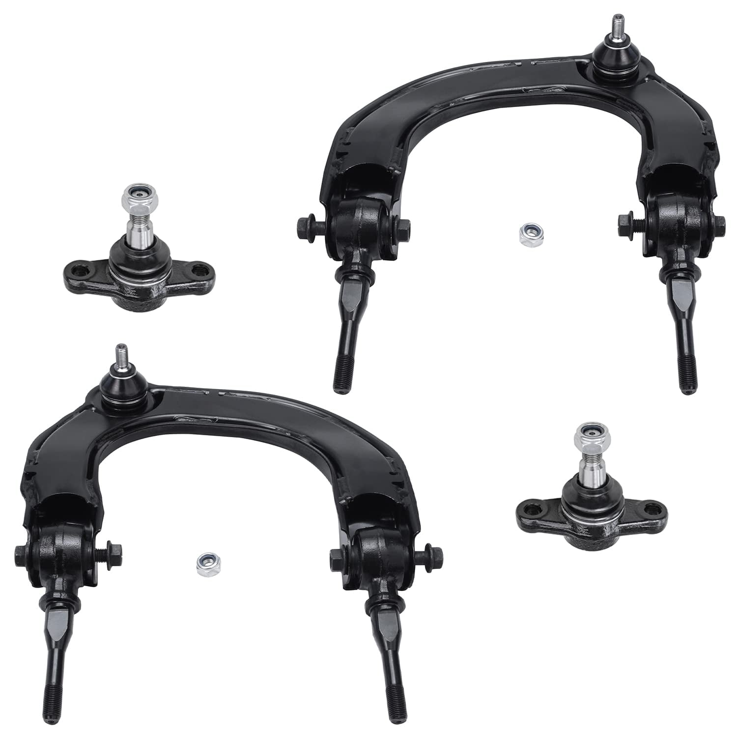 Detroit Axle 4pc Front Upper Control Arms Lower Ball Joints