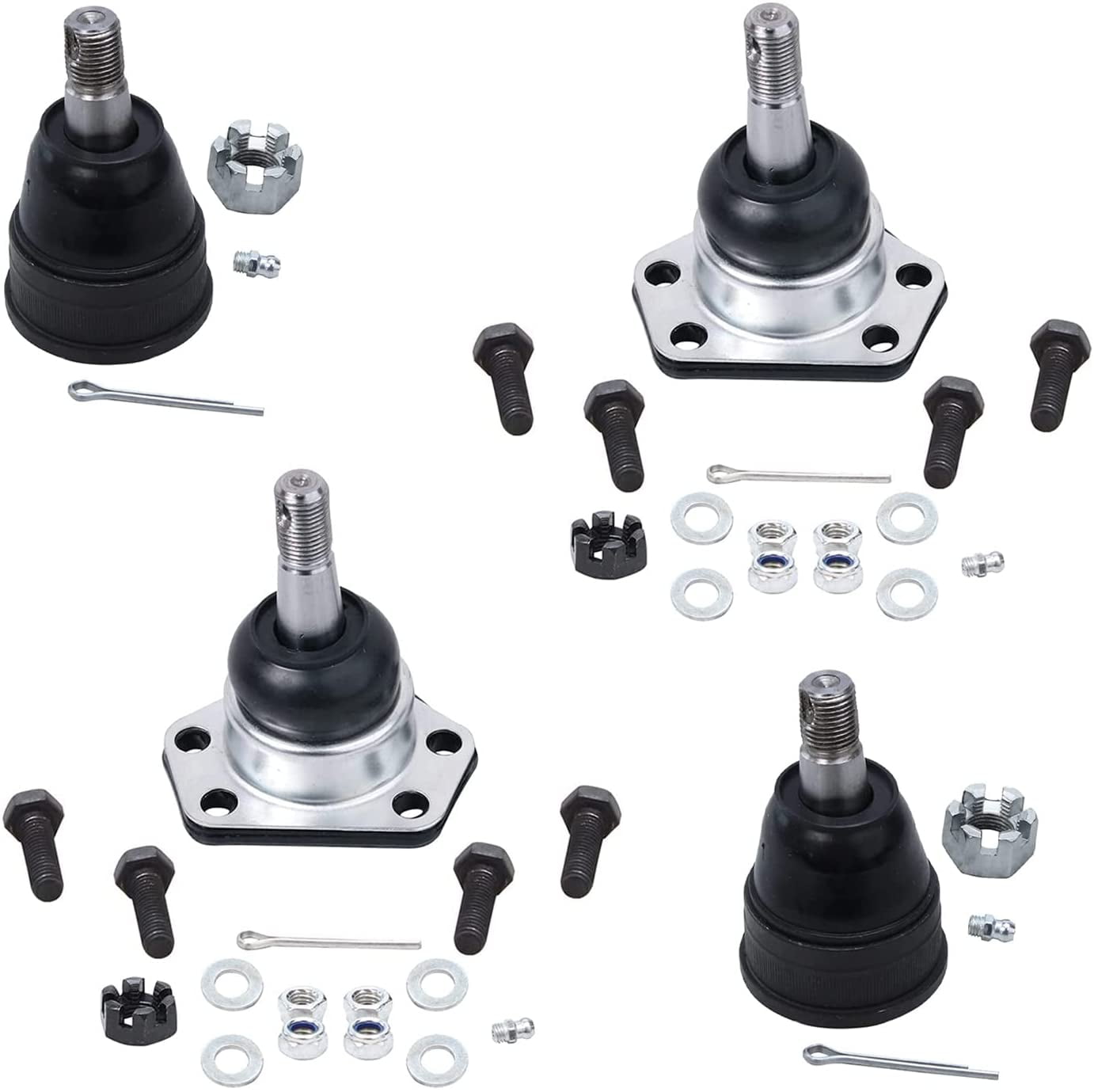 Detroit Axle - 4pc Front Upper Lower Ball Joints Replacement for Chevy Astro GMC Safari