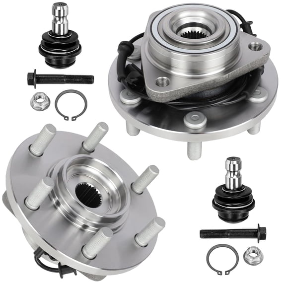 Detroit Axle - 4pc Front Wheel Bearing Hubs Kit for 2011-2013 INFINITI QX56 2017-2019 Nissan Armada, 2 Wheel Bearing Hubs Assembly 2 Suspension Lower Ball Joints Replacement