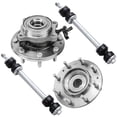 thumbnail image 1 of Detroit Axle - 4pc Front Wheel Bearing Hubs Kit for Chevy Silverado GMC Sierra 2500 3500 HD, 2 Wheel Bearing and Hubs Assembly 2 Sway Bar End Links Replacement, 1 of 7