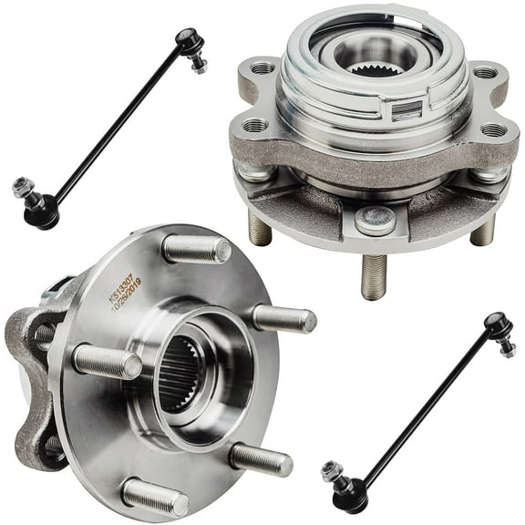 Detroit Axle - 4pc Front Wheel Hub Bearings Sway Bar Links Replacement for Nissan Murano Quest Fits select: 2009 NISSAN MURANO S/SL, 2015-2017 NISSAN MURANO S/SL/SV/PLATINUM