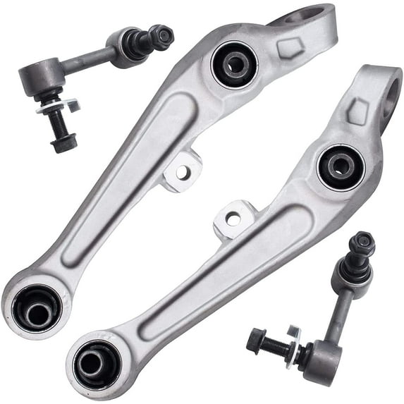 Detroit Axle - 4pc RWD Front Lower Forward Control Arms Sway Bars Replacement for Nissan 350Z