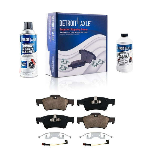 Detroit Axle - 4pc Rear Ceramic Brake Pads for Mercedes-Benz GL320 GL350 GL450 ML320 ML350 ML450 ML500 ML550 R320 R350 R500, G55 G63 G65 AMG