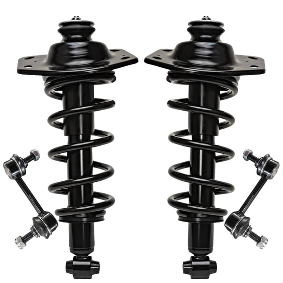 Detroit Axle - 4pc Rear Struts Kit for 2011 2012 2013 Chevrolet Camaro, 2 Struts with Coil Spring Assembly 2 Sway Bar Links Replacement