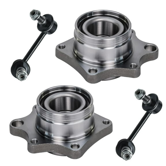 Detroit Axle - 4pc Rear Suspension Kit for 2003-2011 Honda Element, 2 Wheel Bearing Module 2 Sway Bar Links 2004 2005 2006 2007 2008 2009 2010 Replacement