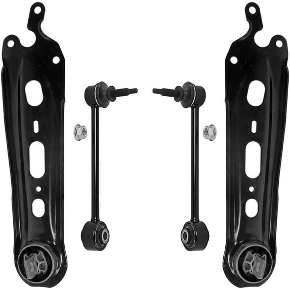 Detroit Axle - 4pc Rear Suspension Kit for 2018-2022 Chevrolet Equinox GMC Terrain, 2 Trailing Arms Assembly 2 Stabilizer Sway Bar End Links 2019 2020 2021 Replacement