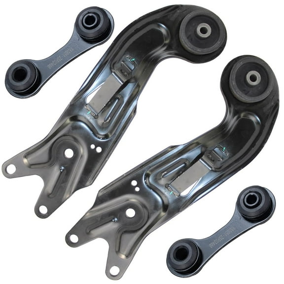 Detroit Axle - 4pc Rear Trailing Arms Sway Bars for 2004-2012 Chevy Malibu Pontiac G6 Saturn Aura, 2 Trailing Arms 2 Sway Bar End Links 2005 2006 2007 2008 2009 2010 2011 Replacement Suspension Kit