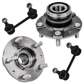 Detroit Axle - 4pc Rear Wheel Bearing Hubs Kit for 93-97 Ford Probe Mazda MX-6, 96-02 626, 2 Wheel Bearing & Hubs 2 Stabilizer Sway Bars 1993 1994 1995 1996 1997 1998 1999 2000 2001 2002 Replacement