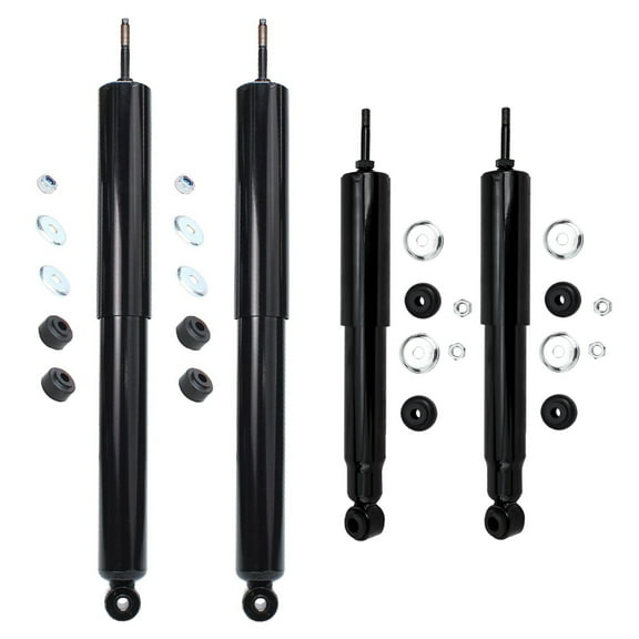 Detroit Axle - 4pc Shock Absorbers for 2WD 2003-2007 Ford E-250 Van, 92-02 E-250 Econoline Van, 4 Front and Rear Shock Absorbers Assembly Replacement