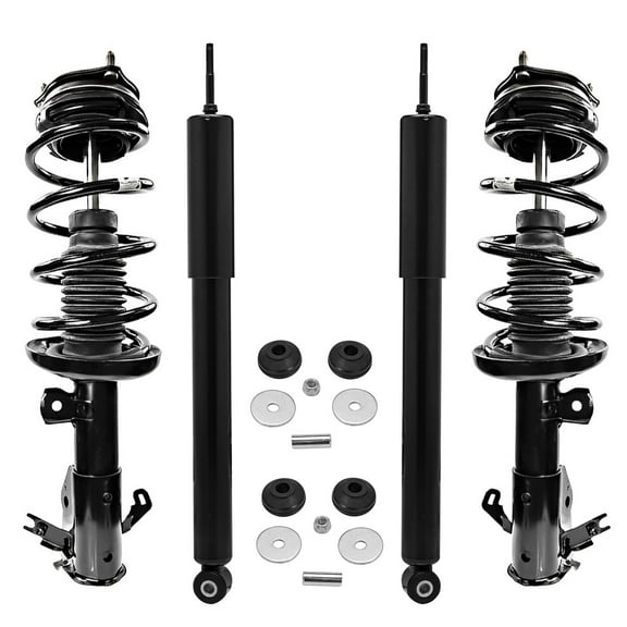Detroit Axle - 4pc Struts Kit for 2012-2015 Honda Civic, 2 Rear Shock Absorbers Assembly 2 Front Struts with Coil Spring 2013 2014 Replacement