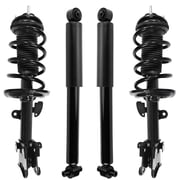 Detroit Axle - 4pc Struts Shocks for Acura 2007-2013 MDX ZDX [Excludes Electronic Suspension], Front Struts with Coil Spring Rear Shock Absorbers 2008 2009 2010 2011 2012 Replacement Suspension Kit