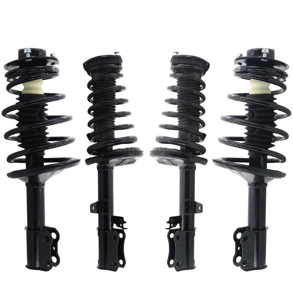 Detroit Axle - 4pc Struts for 92-96 Toyota Camry, 4 Complete Front and Rear Struts w/Coil Spring Assembly 1992 1993 1994 1995 1996 Replacement