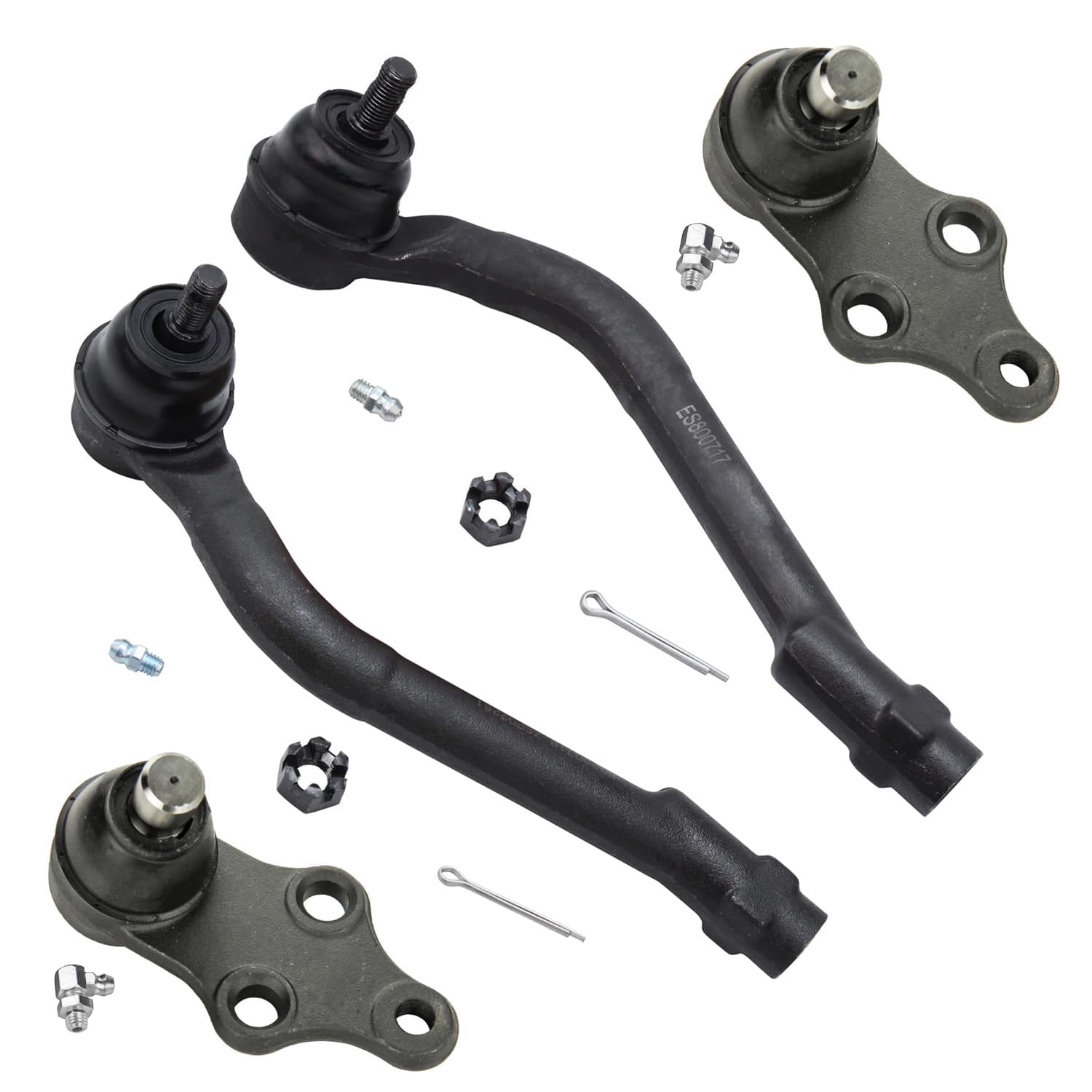 Detroit Axle - 4pc Tie Rods Ball Joints for 2011-2014 Hyundai Sonata, 2010-2013 2015-2017 Tucson, for 2011-2013 Sportage, 2 Lower Ball Joints, 2 Outer Tie Rods