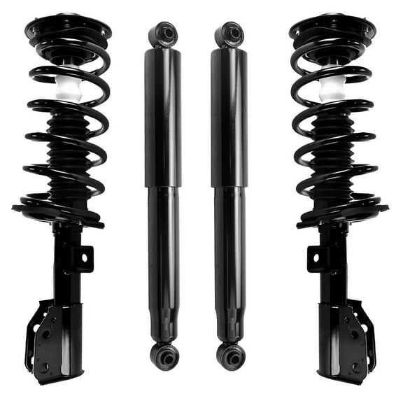 Detroit Axle - 4pc Suspension Kit for 2010-2017 Chevrolet Equinox, 2 Front Struts w/Coil Spring 2 Rear Shock Absorbers 2011 2012 2013 2014 2015 2016 Replacement