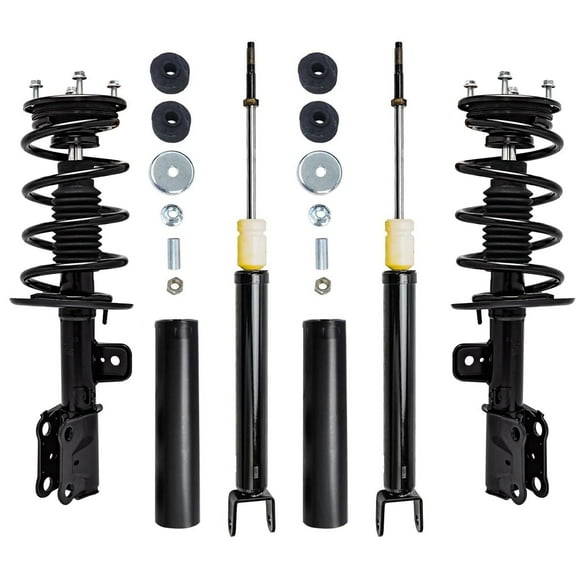 Detroit Axle - 4pc Suspension Kit for 2013-2019 Ford Taurus, 2 Front Struts w/Coil Spring Assembly 2 Rear Shock Absorbers 2014 2015 2016 2017 2018 Replacement