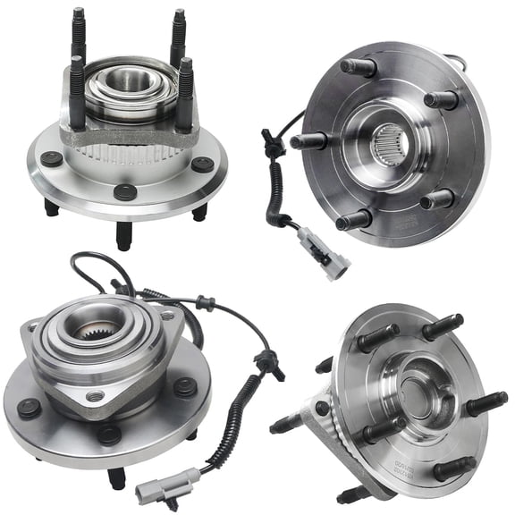 Detroit Axle - 4pc Wheel Bearing Hubs for 2005-2010 Jeep Grand Cherokee Commander, 4 Front & Rear Wheel Bearing & Hubs 2006 2007 2008 2009 Replacement