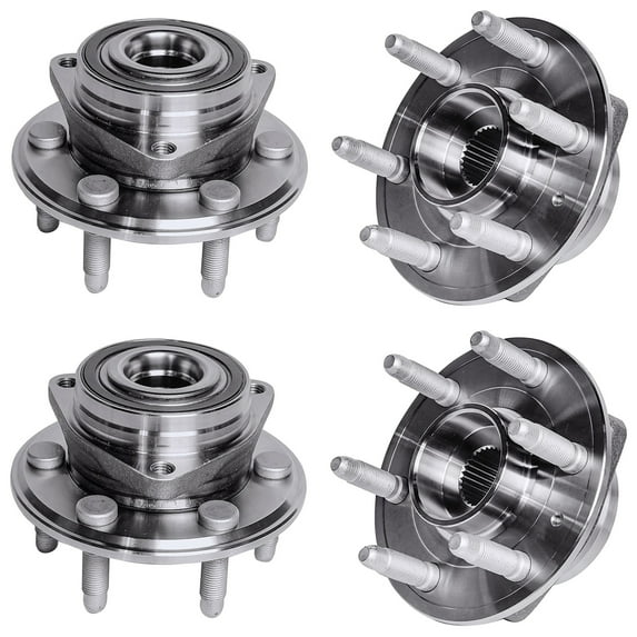 Detroit Axle - 4pc Wheel Bearing Hubs for 2010-2016 Cadillac SRX, 11 Saab 9-4X, 4 Front and Rear Wheel Bearing and Hubs Assembly 2010 2011 2012 2013 2014 2015 2016 Replacement