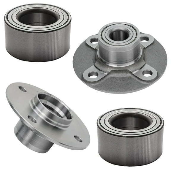 Detroit Axle - 4pc Wheel Bearing Hubs Kit for 2000-2006 Nissan Sentra, 2 Rear Wheel Bearing & Hubs 2 Front Wheel Bearings 2000 2001 2002 2003 2004 2005 2006 Replacement