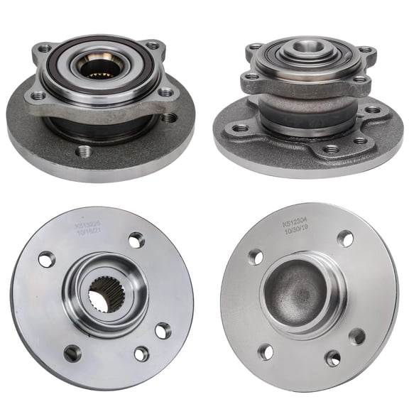 Detroit Axle - 4pc Wheel Bearing Hubs Kit for 2002-2006 Mini Cooper 2002 2003 2004 2005 2006, 4 Front & Rear Wheel Bearing and Hubs Assembly Replacement