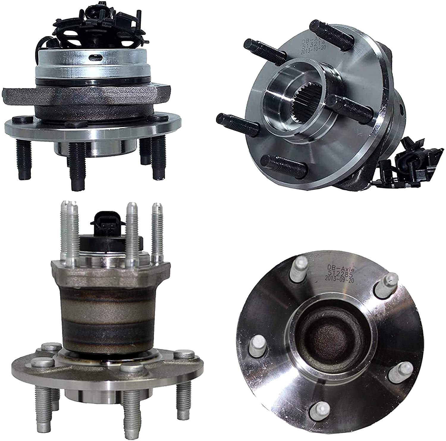 Detroit Axle 4pc Wheel Bearing Hubs Kit for Chevrolet Malibu Cobalt