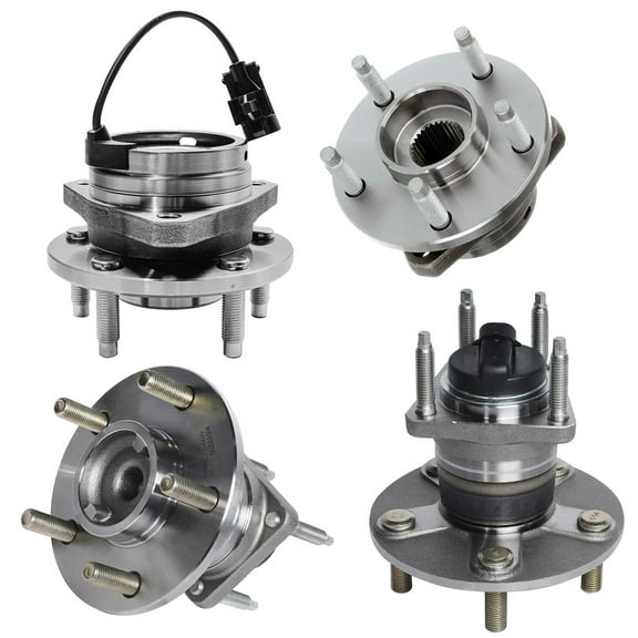Detroit Axle - 4pc Wheel Bearing Hubs Kit for Chevrolet Malibu Cobalt HHR Pontiac G6 Saturn Aura, 4 Front and Rear Wheel Bearing and Hubs Assembly Replacement Fits select: 2010 CHEVROLET MALIBU 1LT
