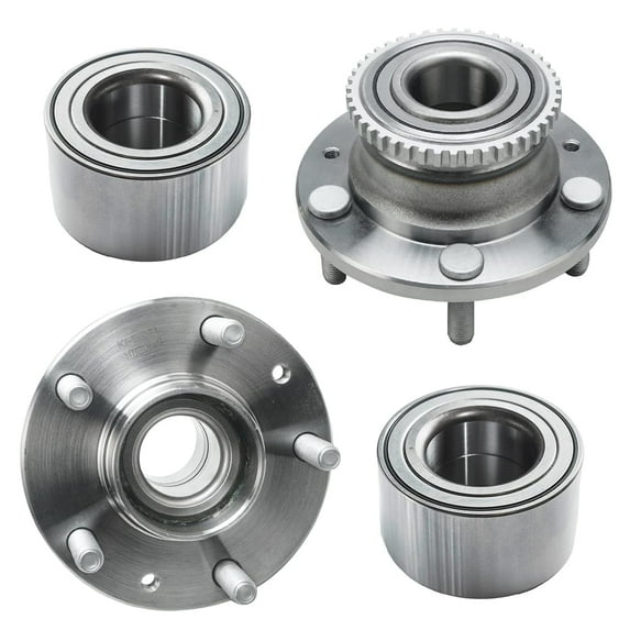 Detroit Axle - 4pc Wheel Bearing Hubs Kit for Lincoln Zephyr MKZ Ford Fusion Mercury Milan Mazda 6, Rear Wheel Bearings and Hub Front Wheel Bearings Replacement