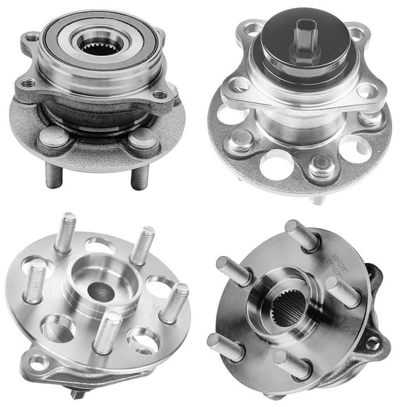 Detroit Axle - 4pc Wheel Bearing Hubs for Toyota 2010-2015 Prius Plug-In, 4 Front and Rear Wheel Hub Bearings Assembly 2011 2012 2013 2014 Replacement