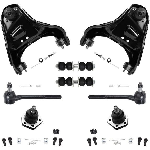 Detroit Axle - 4WD Front 8pc Control Arms Kit for Chevy Blazer S10 GMC Jimmy Sonoma Olds Bravada Isuzu Hombre Upper Control Arms Ball Joints Outer Tie Rods Sway Bars Replacement