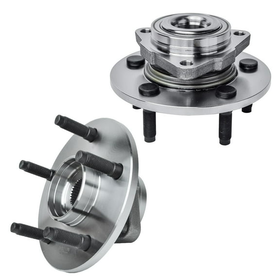Detroit Axle - 5 Lugs Front Wheel Bearing Hubs for 2002-2008 Dodge Ram 1500 [2-Wheel ABS], Replacement 2002 2003 2004 2005 2006 2007 2008 Wheel Bearing and Hubs Assembly Set
