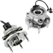 Detroit Axle - 5 Lugs Front Wheel Bearing Hubs for Chevy Cobalt HHR Saturn Ion Pontiac Pursuit G5 [ABS Models] Wheel Bearing & Hubs Assembly Set Pair Hubs Replacement
