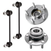 Detroit Axle 512267 Rear Wheel Bearing Hub Assembly Set + Sway Bar Links [FWD Models]