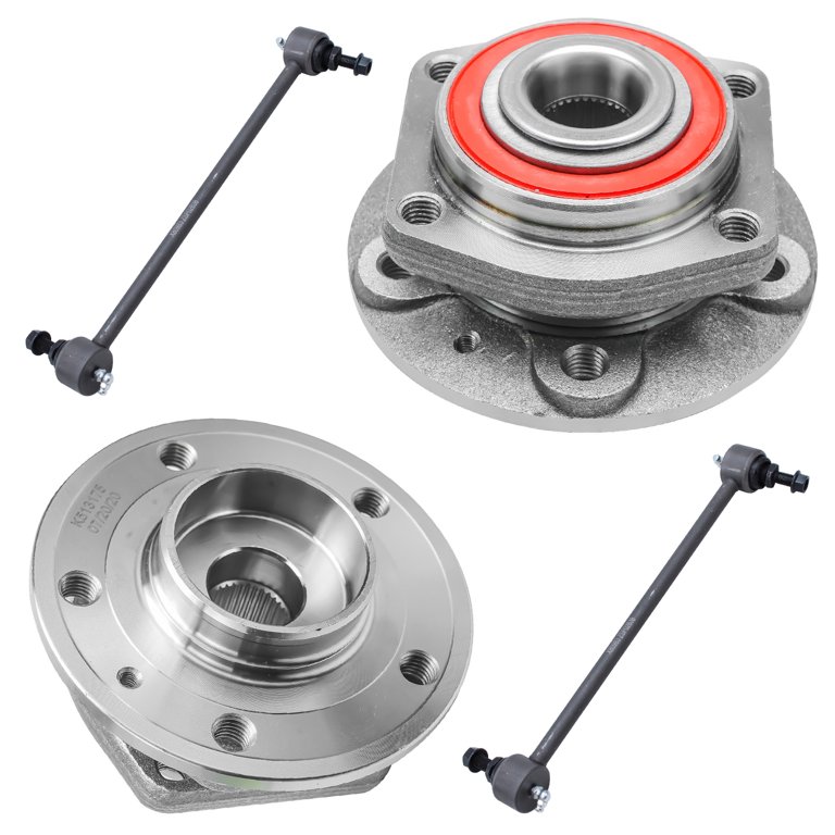 Detroit Axle 513175 Front Wheel Bearing Hub Assembly Set + Sway Bar Links  [Non-ABS] - 4pc Fits select: 2000 VOLVO S70 BASE/SE, 1999 VOLVO S70