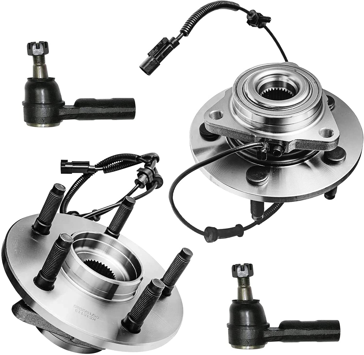 Wheel Rod Replacement Detroit Axle - 5LUG Front Wheel Bearing & Hubs Assembly and Outer Tie ...