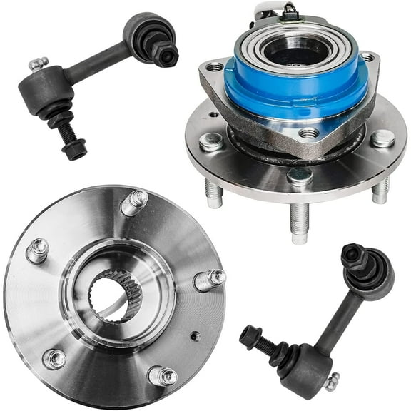Detroit Axle - 5Lug Rear Wheel Hub Bearing Sway Bar Links for Replacement for 2003-2007 Cadillac CTS