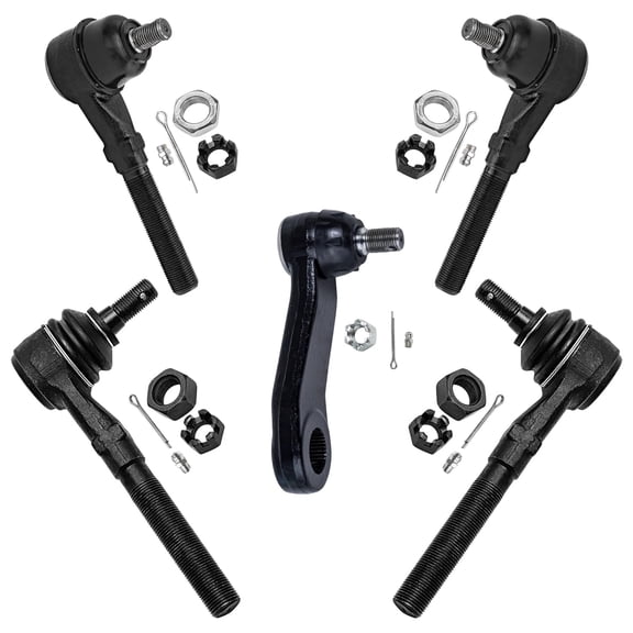 Detroit Axle - 5pc 4WD Front Inner Outer Tie Rods Pitman Arm Replacement for Ford F-150 Expedition