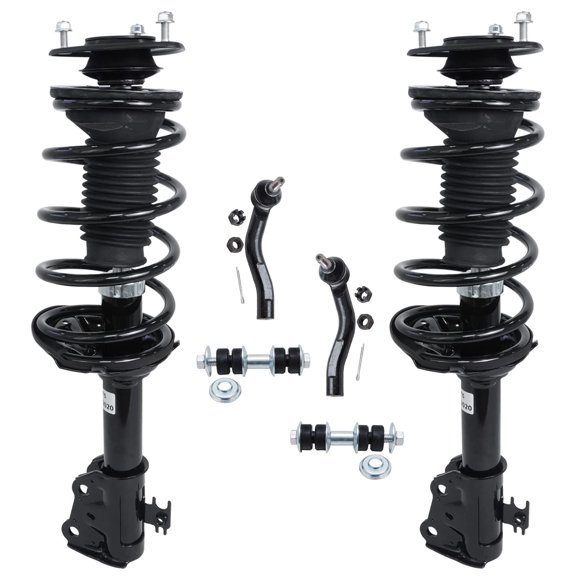 Detroit Axle - 6PC Complete Front Struts & Coil Springs with Sway Bars and Outer Tie Rods for 2000-2005 Toyota Echo