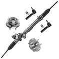 thumbnail image 1 of Detroit Axle - 6pc Front Wheel hubs Rack & Pinion Kit for GMC Acadia Buick Enclave Traverse Outlook, 1 of 7