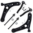 thumbnail image 1 of Detroit Axle - 6PC Front Lower Control Arm and Inner Outer Tie Rod Kit for 2000 2001 2002 2003 2004 2005 Toyota Echo Base 1.5L, 1 of 7