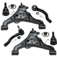 thumbnail image 1 of Detroit Axle - 6PC Front Lower Control Arms, Lower Upper Ball Joints and Outer Tie Rods for 2005-2016 Nissan Frontier - [2005-2015 Xterra] - 2005-2012 Pathfinder, 1 of 7