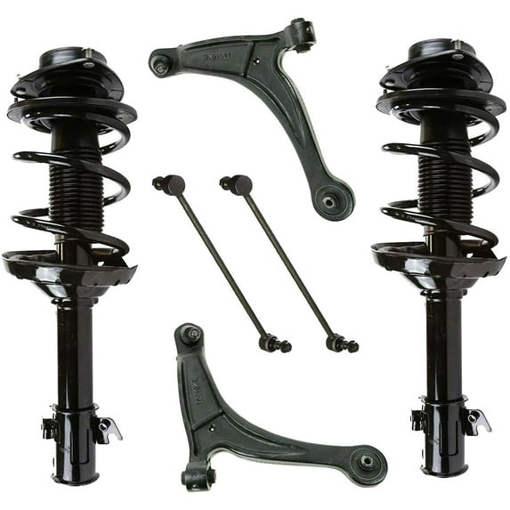 Detroit Axle - 6PC Front Strut Assemblies Lower Control Arms Sway Bar Links for 2006 2007 2008 2009 2010 2011 2012 2013 2014 Honda Ridgeline