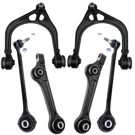 Detroit Axle - RWD Front End Kit for 2011-2023 Chrysler 300 Dodge Challenger Charger, Upper and Lower Forward & Rearward Control Arms Replacement