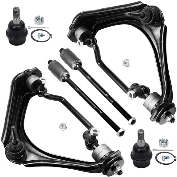 Detroit Axle - 6pc 4.0L Front Upper Control Arms Lower Ball Joints Inner Tie Rods Replacement for Ford Explorer
