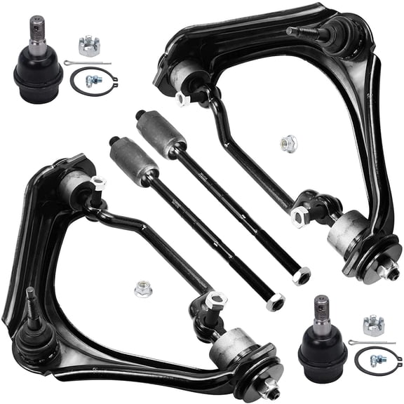Detroit Axle - 6pc 4.0L Front Upper Control Arms Lower Ball Joints Inner Tie Rods Replacement for Ford Explorer
