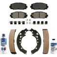thumbnail image 1 of Detroit Axle - 6pc Brake Pads Brake Shoes for 2012-2018 Toyota Prius C 2013 Scion IQ Front Ceramic Brake Pads Rear Semi-metallic Brake Shoes Replacement, 1 of 6
