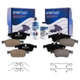 thumbnail image 1 of Detroit Axle - Brake Pads for Ford 2013-2016 Escape, 2014-2023 Transit Connect, Front and Rear Ceramic Brake Pads 2015 Replacement, 1 of 7